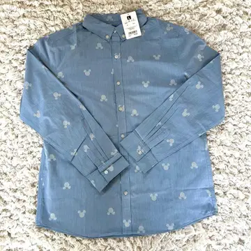 택 포함 새상품 도쿄 디즈니 리조트 미키 블루 셔츠 올 패턴 L