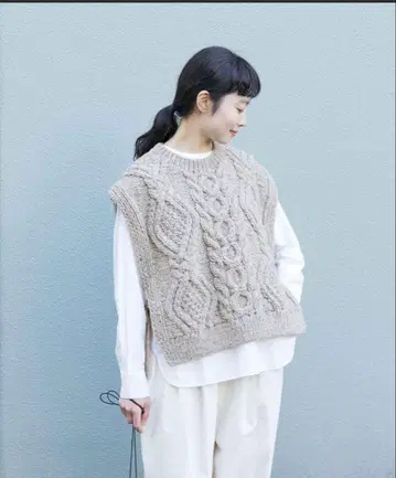 새상품급 카구레 아란 울 베스트 그레이