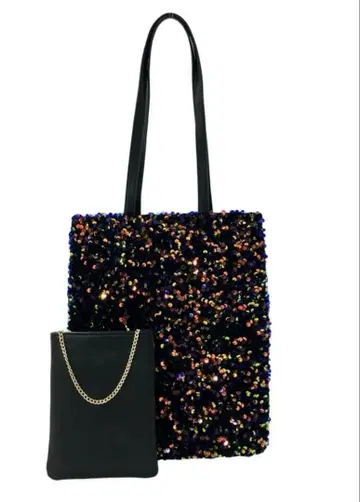 오데뜨 앤 오딜 스팽글 미니 토트백