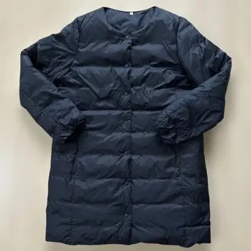 무인양품 여성용 L 사이즈 네이비 다운 코트