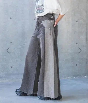 [ PAGEBOY ] 절개 데님 팬츠 / 와이드 데님 팬츠