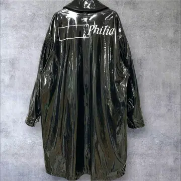 레어 BANZAI Philia 비닐 롱 코트 M65 자켓