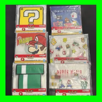 슈퍼 마리오 제일복권 G상 지퍼 백 컬렉션 6종 컴플리트
