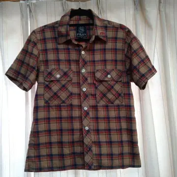 EVILACT 체크 무늬 반팔 셔츠 M