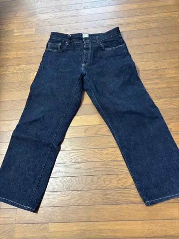 샷 다크 네이비 스트레이트 데님 사이즈 34