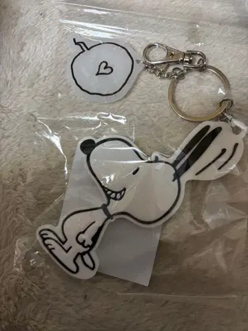 미사용 새상품 스누피 키링 PEANUTS CAFE 오리지널 굿즈