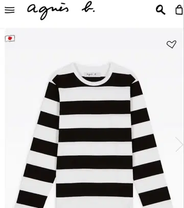 새상품급 애니에스베 타 보더 코튼 긴팔 티셔츠