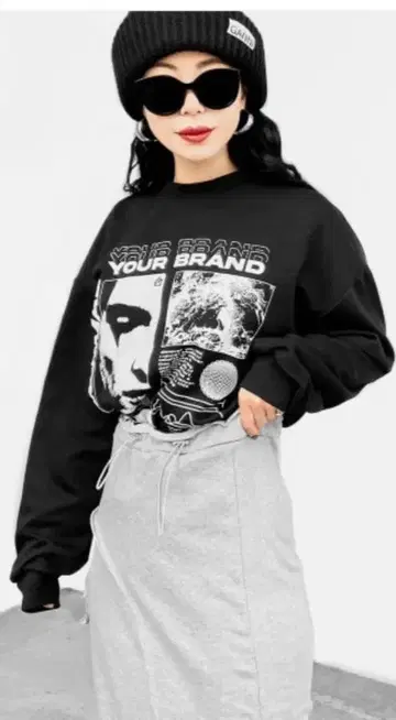 LVEU 그래픽 프린트 맨투맨