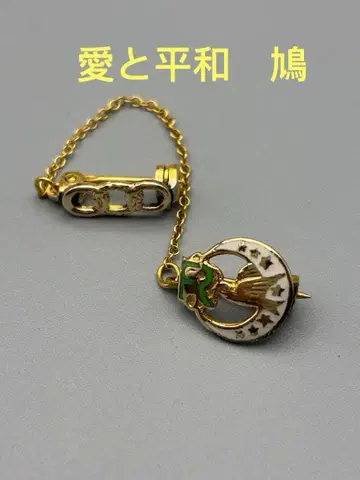 사랑과 평화 비둘기 핀 배지 빈티지