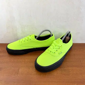 컨디션 최상 반스 오센틱 23.0cm 형광 그린 캔버스