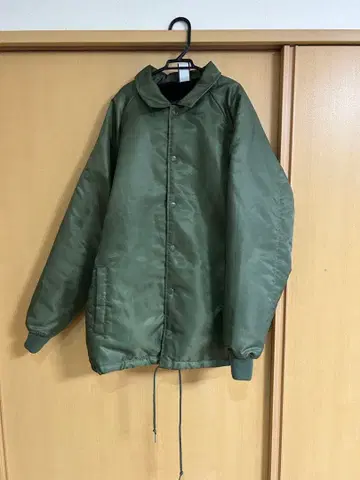 MYKE 올리브 그린 나일론 자켓