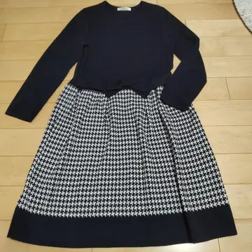 GALLERY VISCONTI 네이비 허리 리본 원피스 3 사이즈