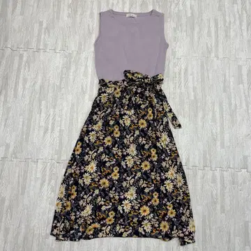 Andemiu 라벤더 슬리브리스 원피스