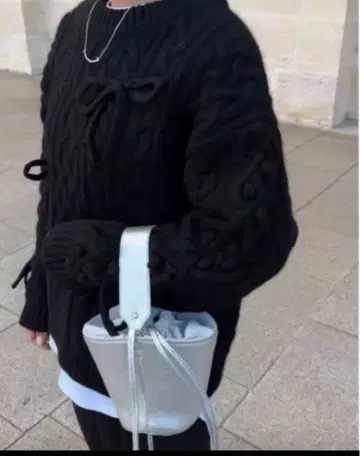 Gypsophila 지프소필라 리본 케이블 니트 블랙