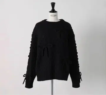 Gypsophila 지프소필라 리본 케이블 니트 블랙