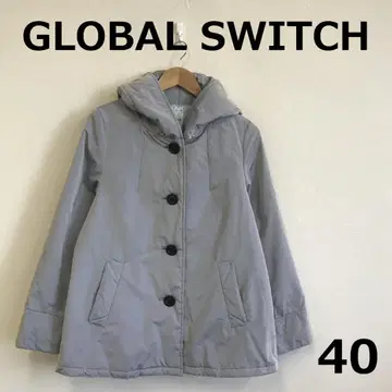 H1203B14 [ GLOBAL SWITCH ] 후드 부착 충전솜 코트