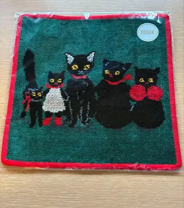 페이러 x 쿠라하시 레이 검은 고양이 속 검은 고양이 타월 손수건 레드