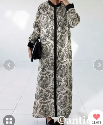 Antiqua 토와르 드 주이풍 셔츠 원피스 안티카