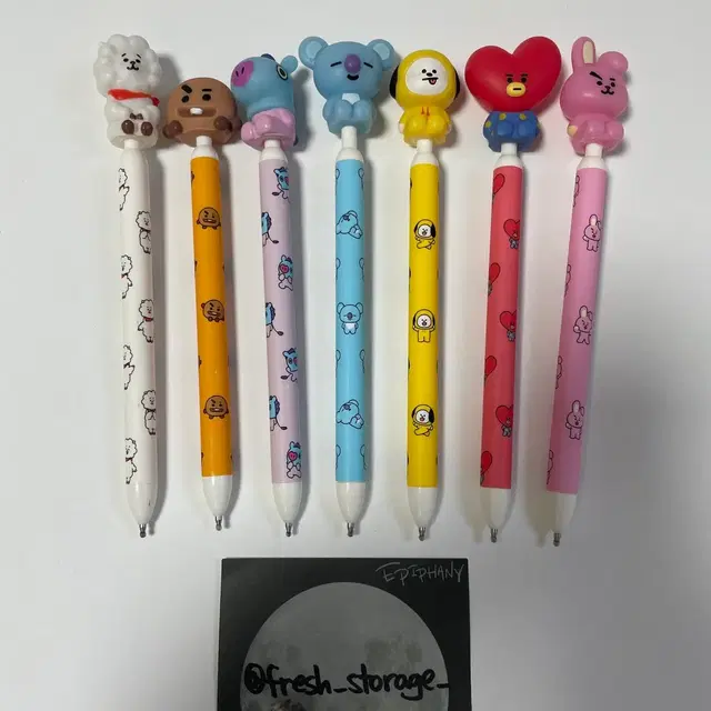 방탄소년단 BT21 비티 피규어 볼펜 알제이 쿠키 슈키 코야 치미 타타