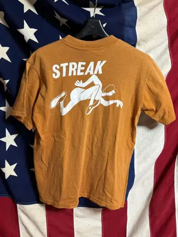 빈티지 1970년대 포켓 T셔츠 백 프린트 M 코튼 100 keepon