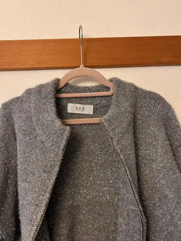 ADAM ET ROPE 라메 니트 가디건 / FREE / 나일론