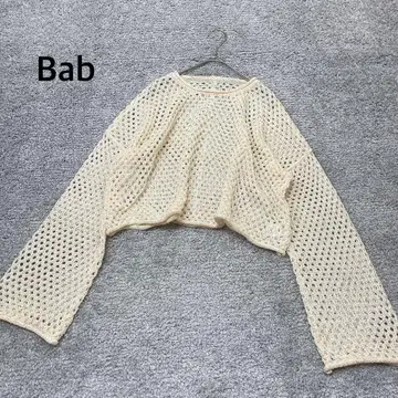 [ Bab ] 스팽글 메쉬 니트 아이보리