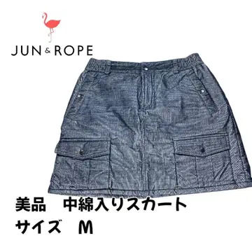 [ 새상품급 ] JUN&ROPE 준앤로페 충전솜 스커트 데님풍 M 사이즈