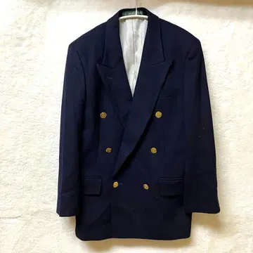 NEWYORKER 네이비 골드 버튼 더블 브레스트 테일러드 자켓