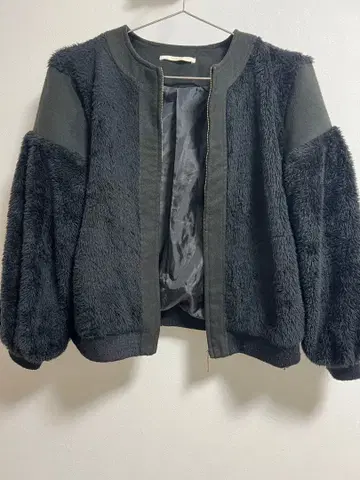 switch 플리스 보아 자켓 블랙