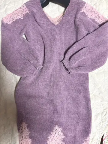 31 sons de mode 어깨 레이스 니트 원피스