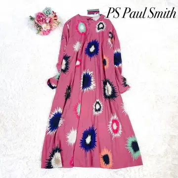 택 포함 컨디션 최상 폴스미스 올 패턴 무릎 아래 기장 원피스 44L