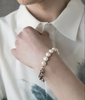 HARE 하레 BIG 펄 팔찌 화이트