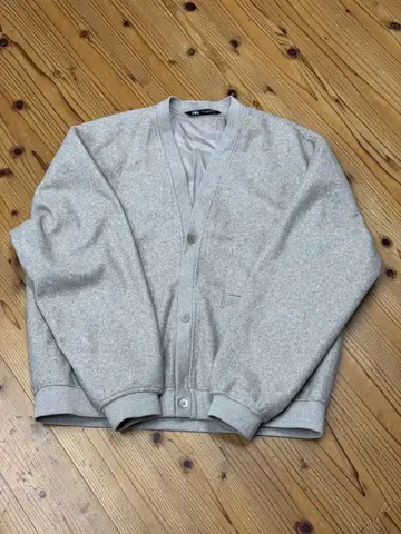 ZARA 그레이 버튼 가디건 L 사이즈