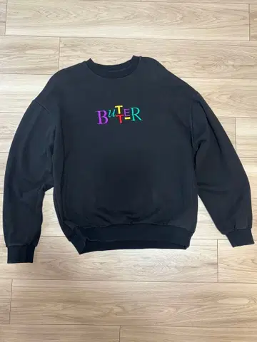 Butter 블랙 맨투맨 트레이닝복 M