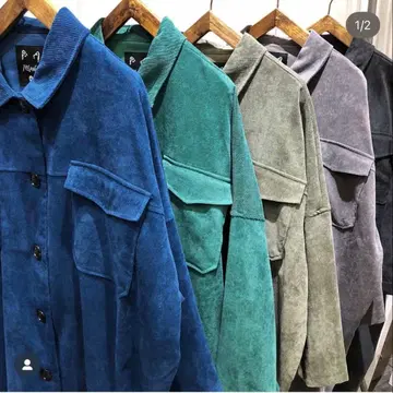 멜랑주 melange 코듀로이 코트