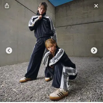 adidas 시게모리 사토미 블랙 벨로아 자켓