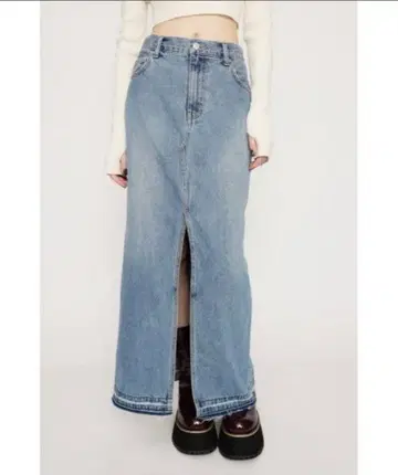 SLY 워시드 로우웨스트 슬릿 스커트