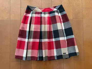 BLUE LABEL CRESTBRIDGE 체크 무늬 스커트 38 빨간색