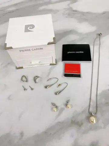 피에르 가르뎅 귀걸이 목걸이 펄 진주 세트 묶음 판매