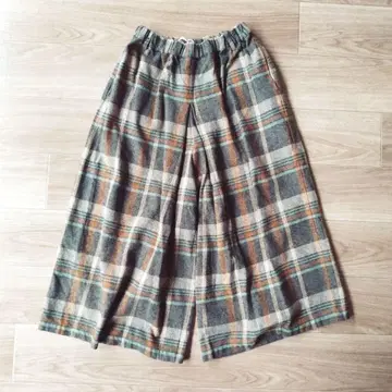 네스트로브 nest robe 타탄 체크 패턴 큐롯 팬츠 면