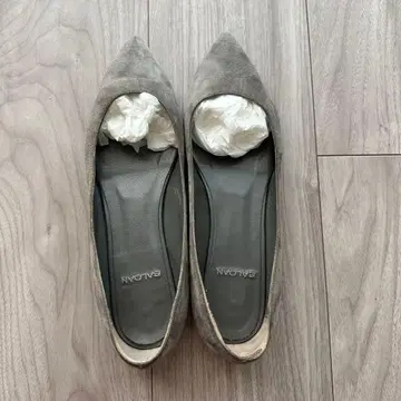 BALDAN 그레이 스웨이드 플랫슈즈 38 이탈리아제