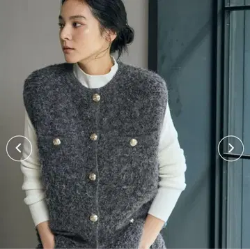 elfrank 루프 편직 니트 지레 베스트