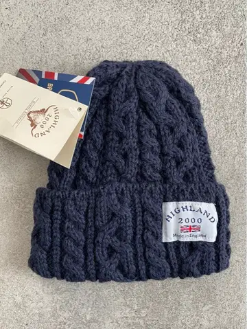 [ 미사용 택 포함 ] HIGHLAND 2000 니트 모자 모자 네이비