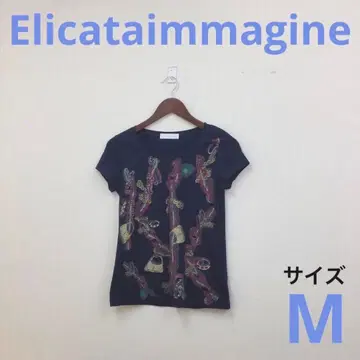 Elicataimmagine 에리스 이매진 여성용 반팔 T셔츠 네이비 M