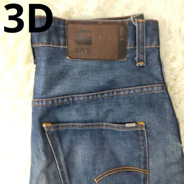 [ 3D 모델 ] 지스타로우 테이퍼드 입체 재단 데님 팬츠 바이커 ARC