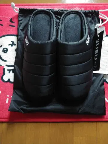 SUBU 블랙 슬리퍼 수납 봉투 포함