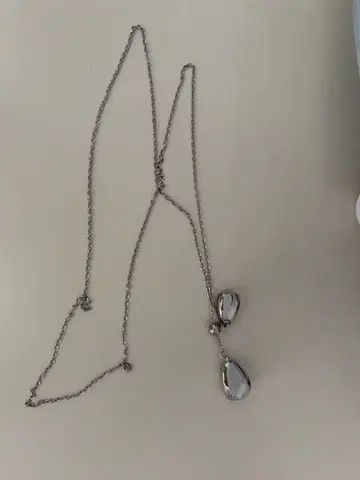 실버 드롭형 펜던트 목걸이