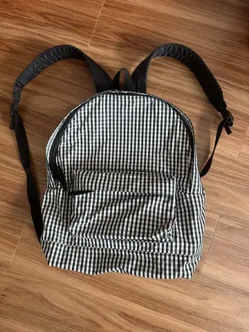 깅엄 체크 숄더 90s 포커즈