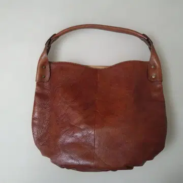 브라운 가죽 숄더백