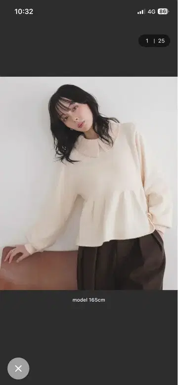 LIAN 페플럼 폴로 니트 풀오버 새상품급